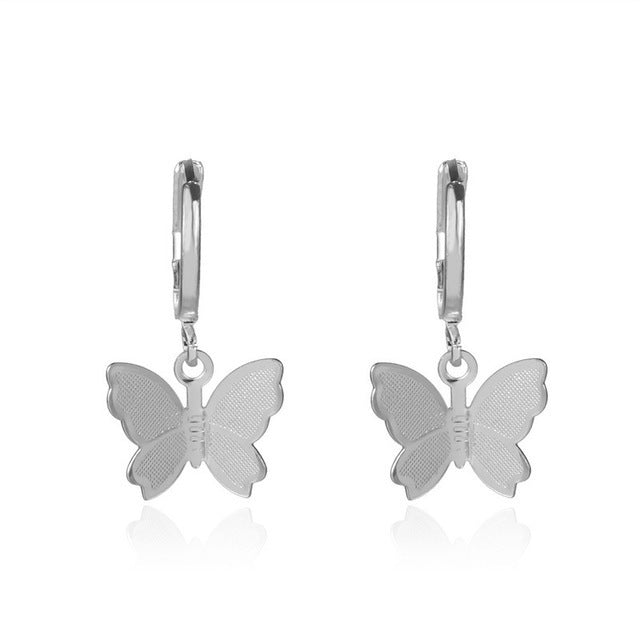 Diamond Pearl Butterfly Earrings Long Tassel