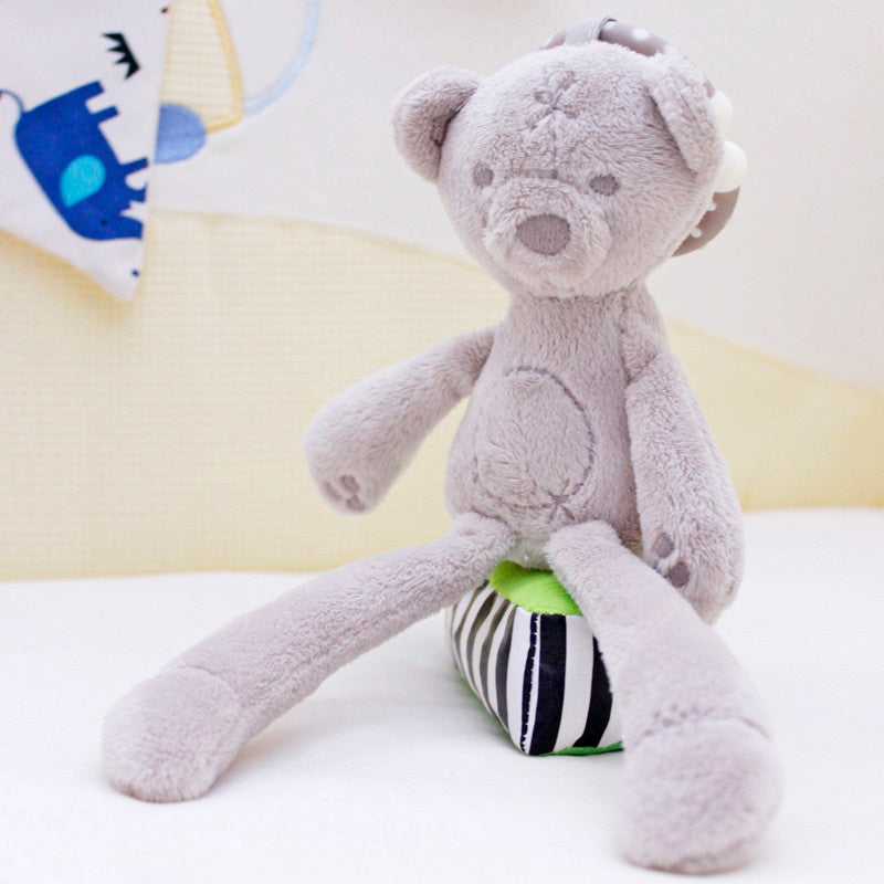 Baby Stroller Toy Bunny Bear Soft Plush Doll Rattle