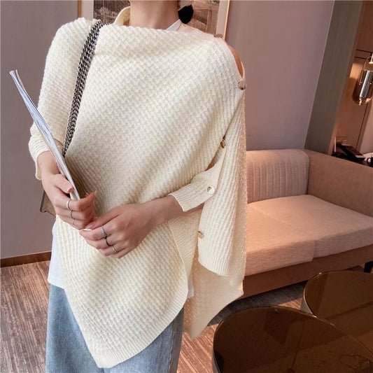 High-end Knitted Cape And Shawl Spring Autumn Outerwear High-end Blouse