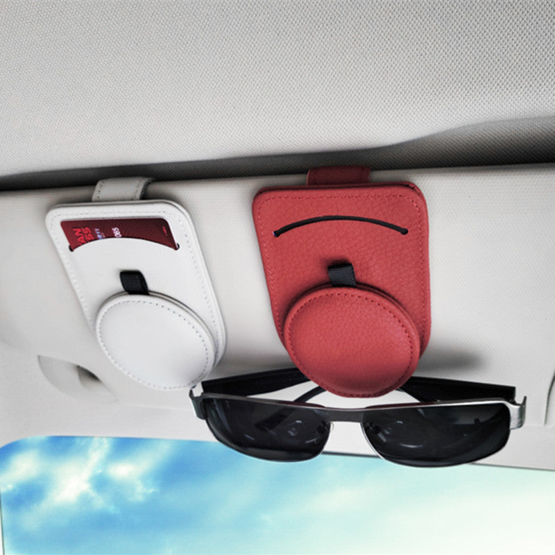 Car Glasses Holder Universal Sun Visor Eyeglasses Clip Sunglasses Case Card Holder Auto Interior Accessories