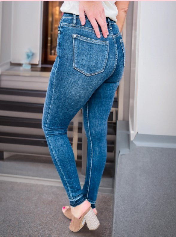 Plus Size Women's High Elastic Worn Skinny Skinny Jeans