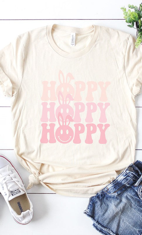 Happy Easter Smiley PLUS SIZE Graphic Tee