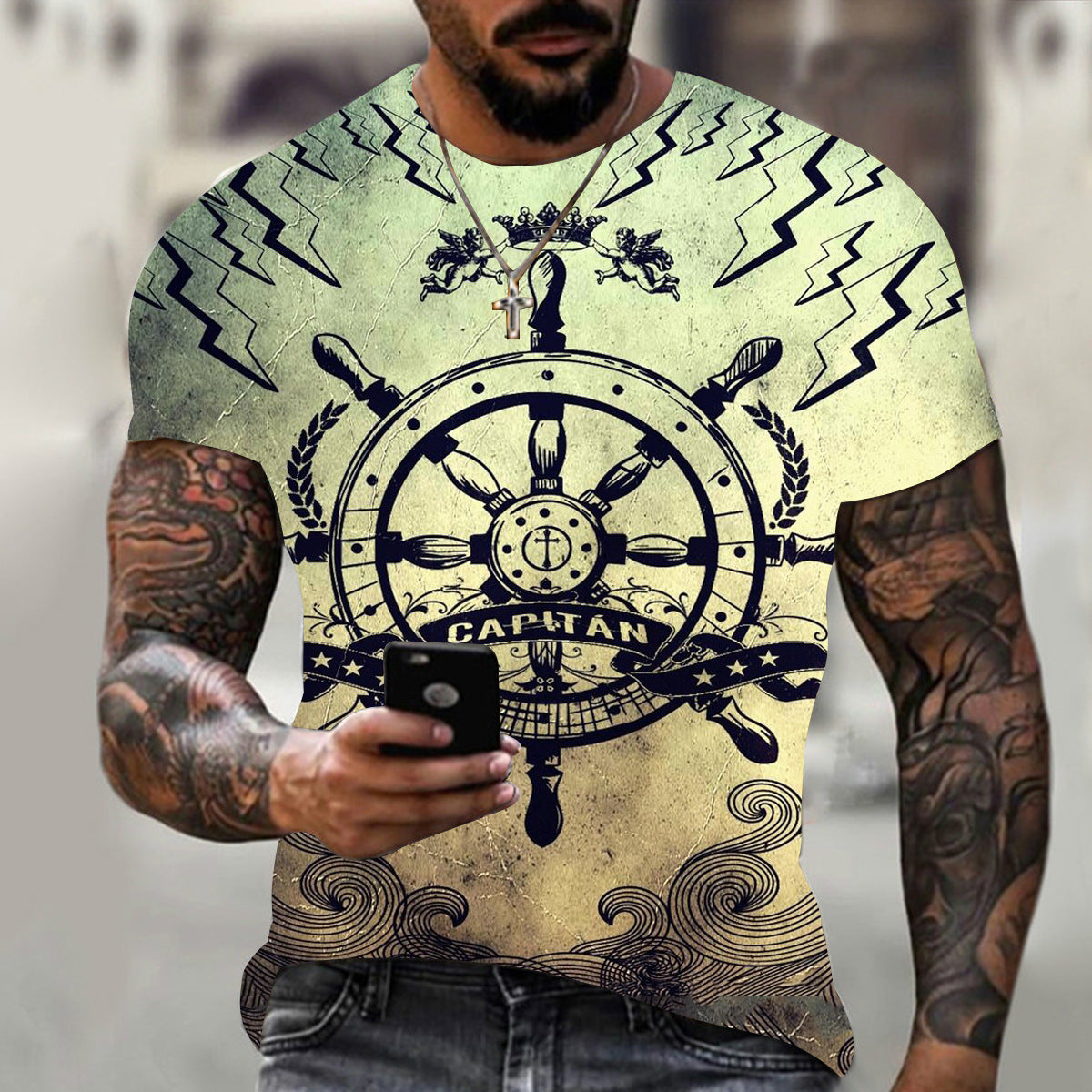 New 3D Printing Boutique Clothing Short Sleeve T-Shirt