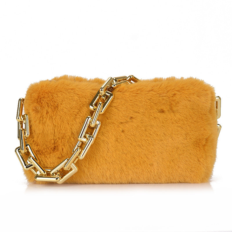 Chain Shoulder Plush Underarm Bag