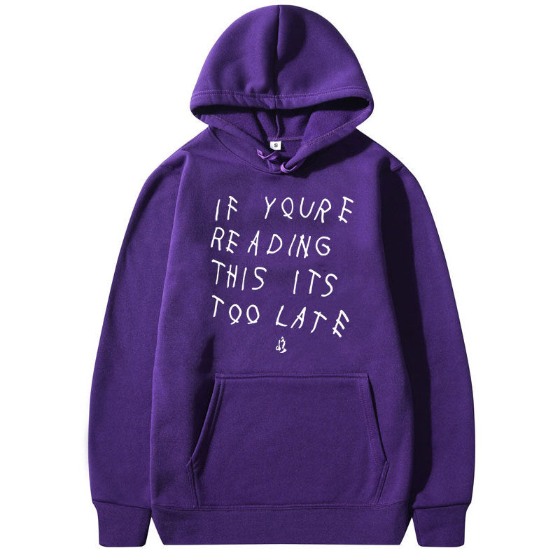 Letter Print Hoodie Men's Women's High Quality Hoodie