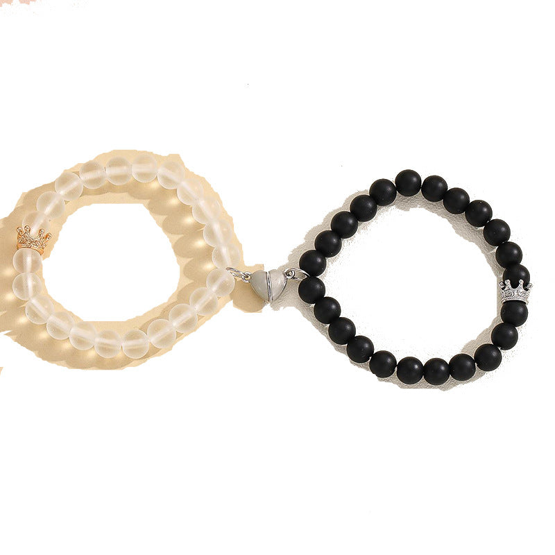 Fashion Jewelry Couple Crown Luminous Heart Luminous Bracelet