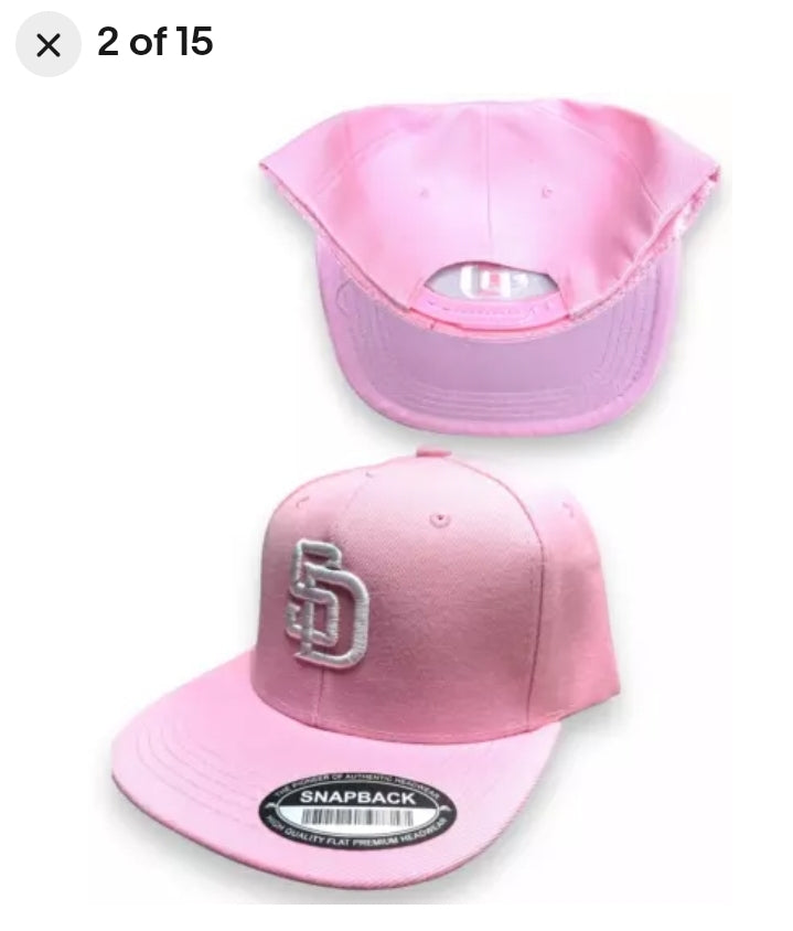 San Diego Padres Snap Back Cap Hat Embroidered SD Adjustable Flat Bill unisex