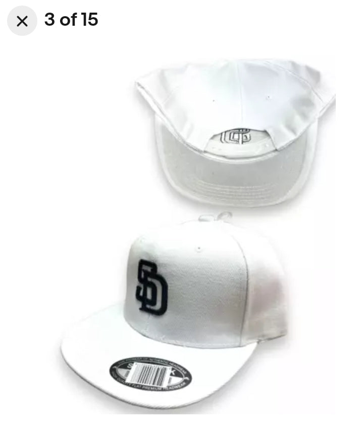 San Diego Padres Snap Back Cap Hat Embroidered SD Adjustable Flat Bill unisex