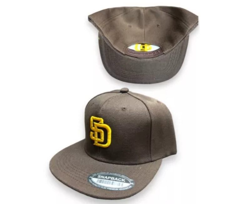 San Diego Padres Snap Back Cap Hat Embroidered SD Adjustable Flat Bill unisex