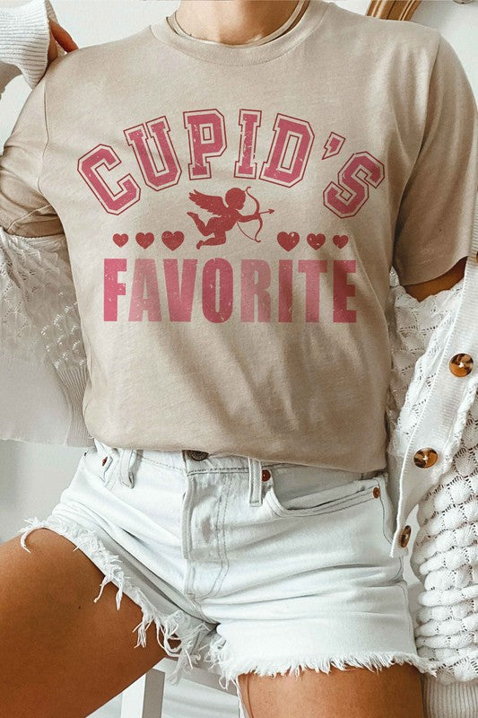 PLUS SIZE - CUPIDS FAVORITE Graphic T-Shirt