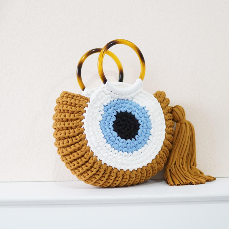 Woven Bag Large Capacity Big Eye Monster Portable