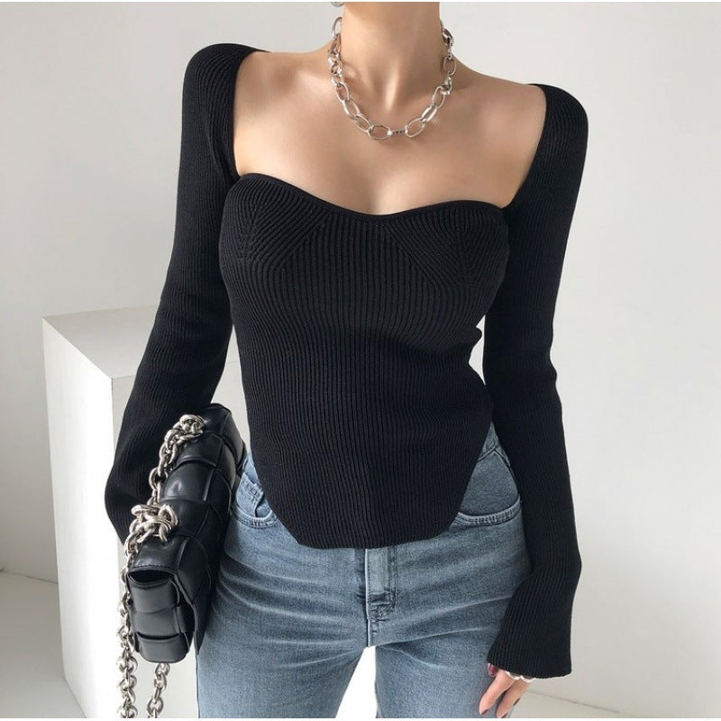 Irregular Design Sweater Thin Sweater