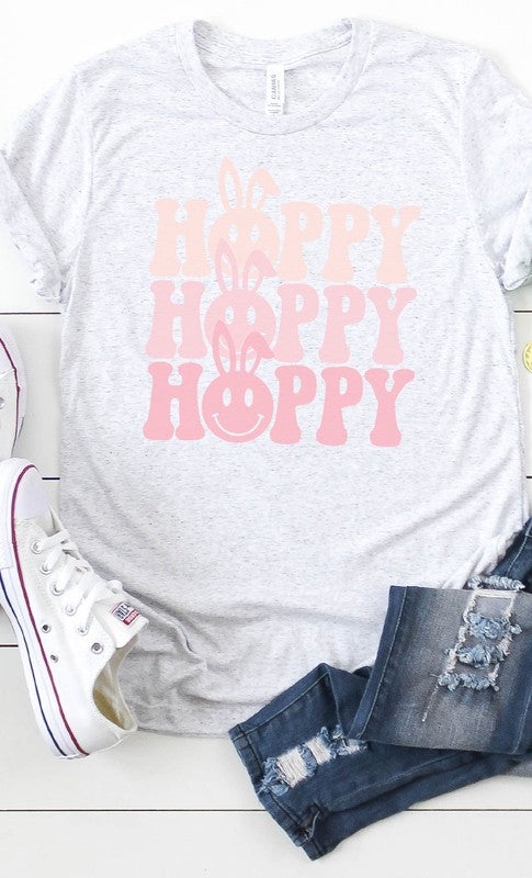 Happy Easter Smiley PLUS SIZE Graphic Tee