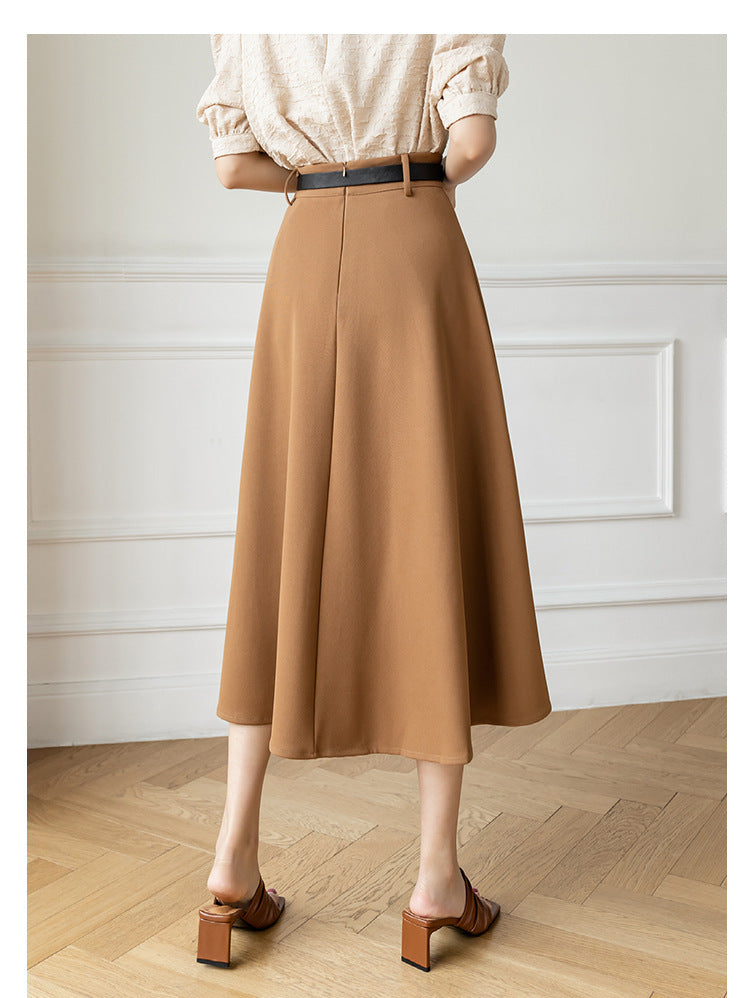 OL Commuter High Waist Mid-length Dress