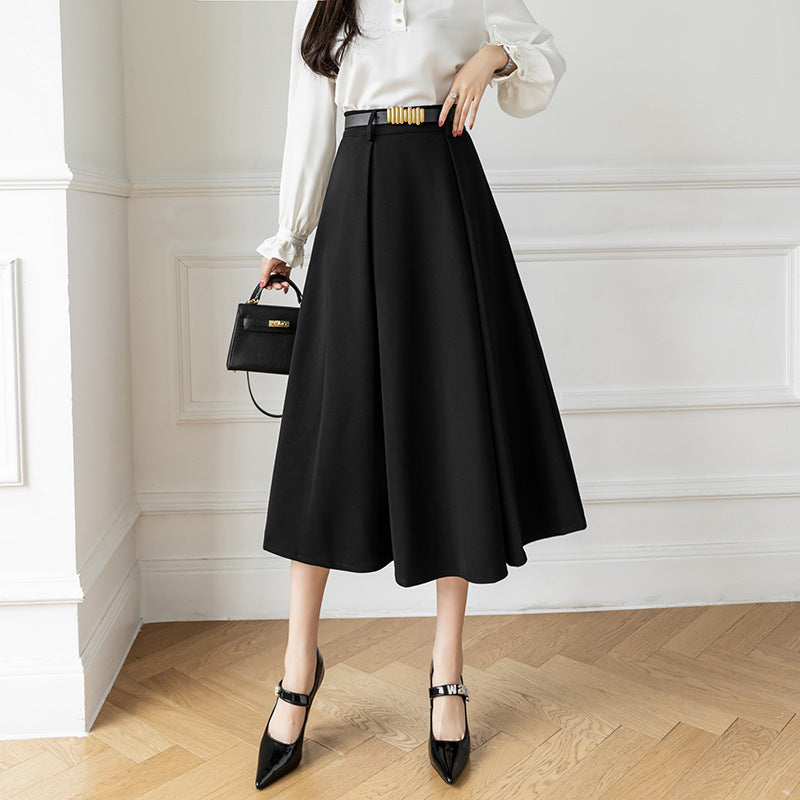 OL Commuter High Waist Mid-length Dress