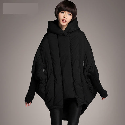 Loose Pocket Hooded Cloak Jacket