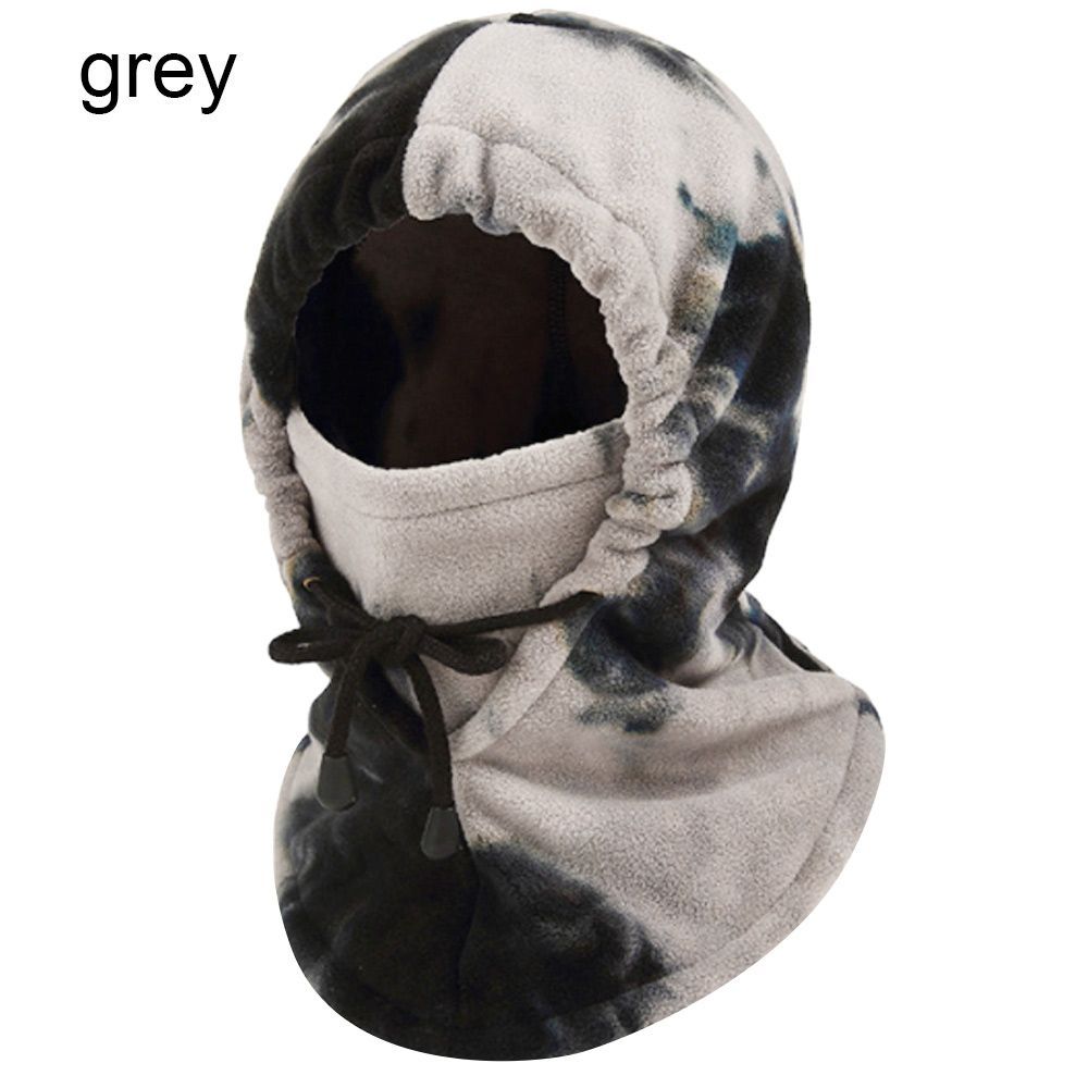 Thermal Hood Polar Fleece Tie-dye Face Mask Mountain Skiing Fleece Scarf