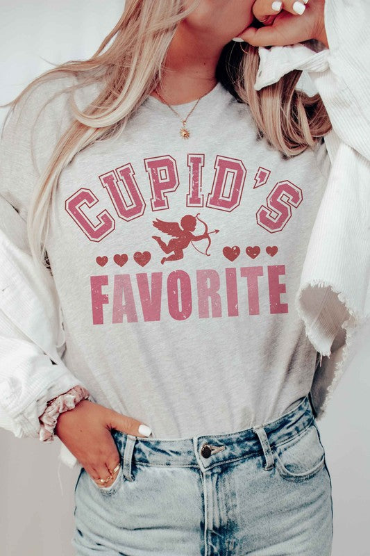 PLUS SIZE - CUPIDS FAVORITE Graphic T-Shirt