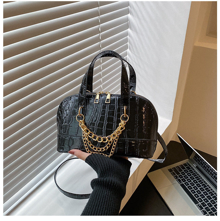 Stone Pattern Chain Personality Shoulder Bag