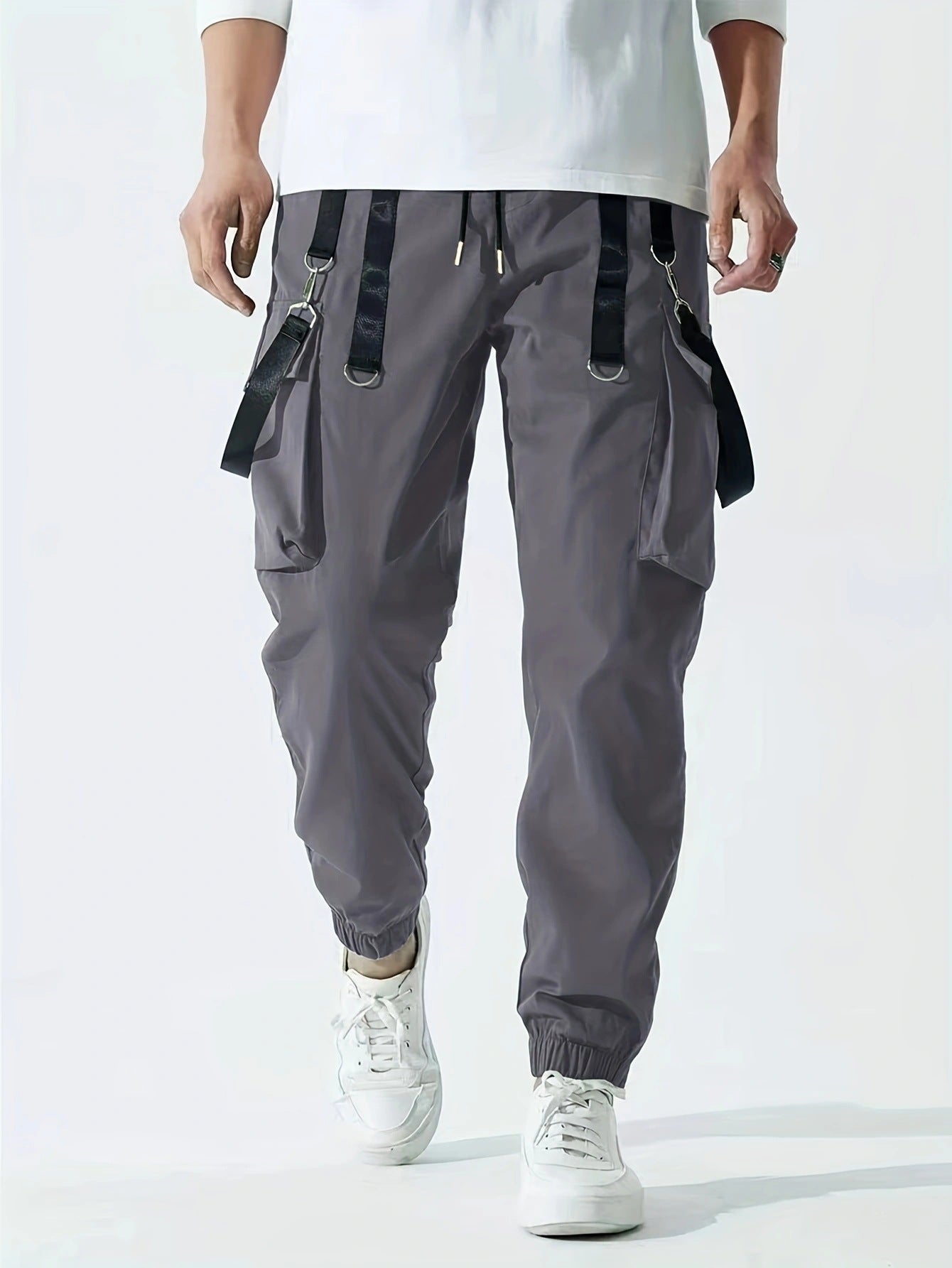 Ribbon Overalls Drawstring Sports Trousers