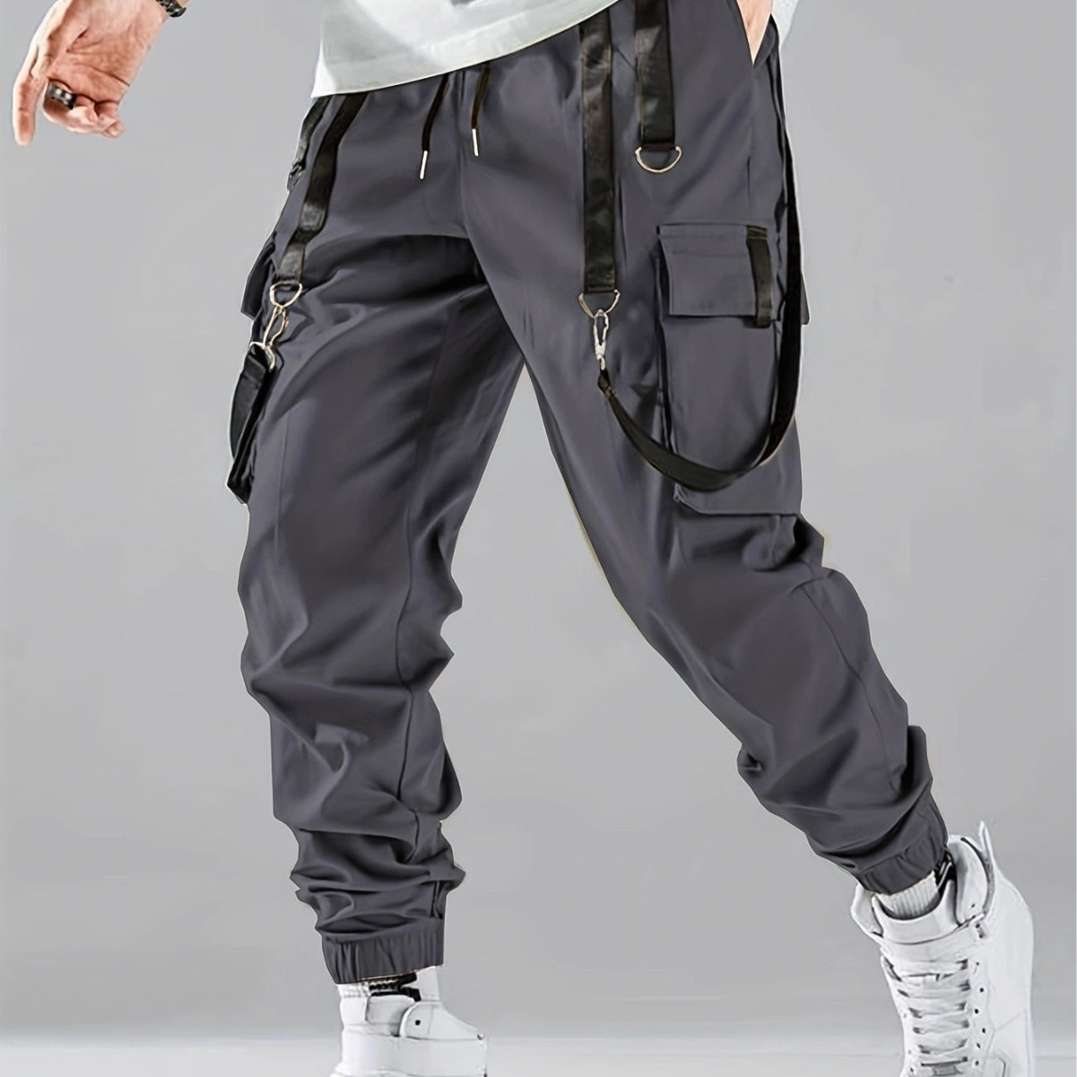 Ribbon Overalls Drawstring Sports Trousers