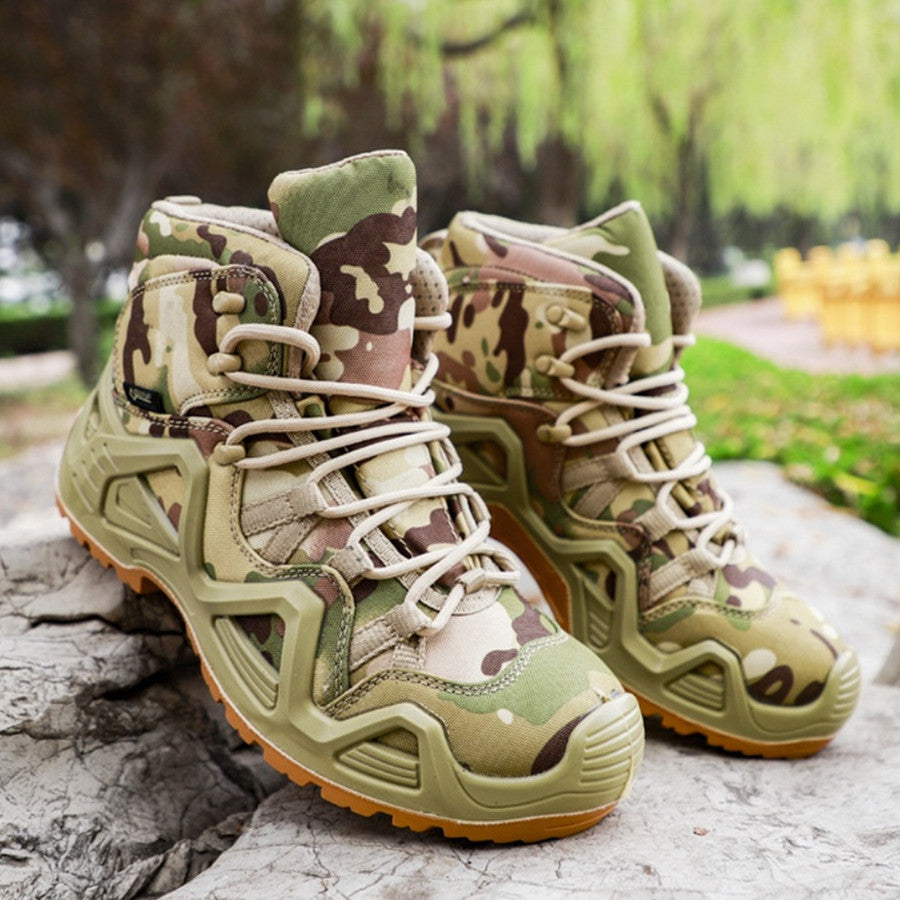 Mid-top High-top Military Fans Outdoor Training Hiking Shoes Military Fans Combat Boots