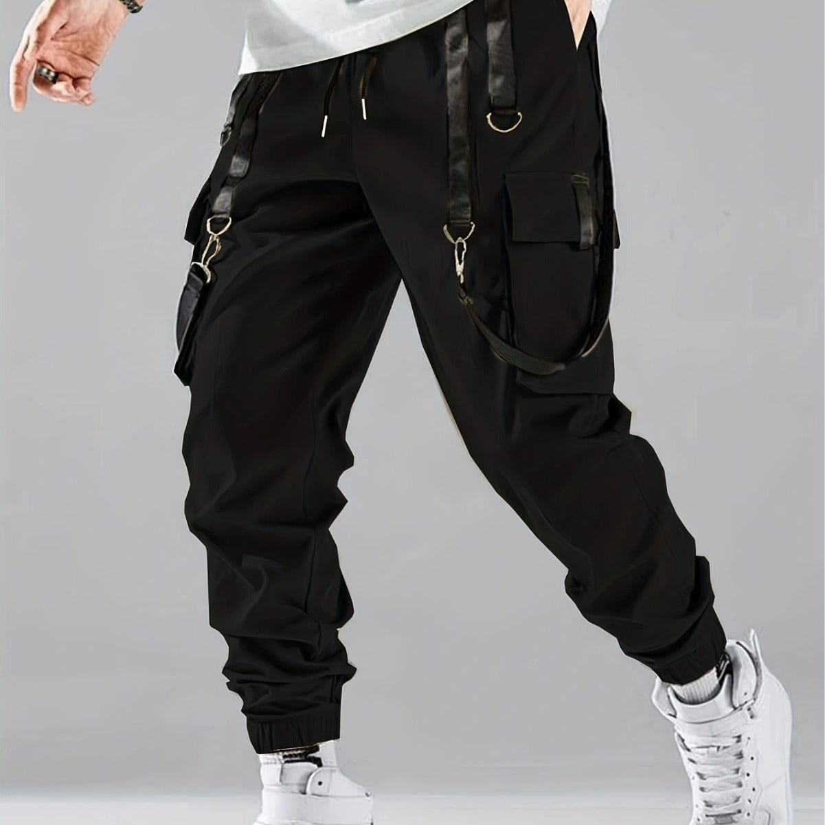 Ribbon Overalls Drawstring Sports Trousers