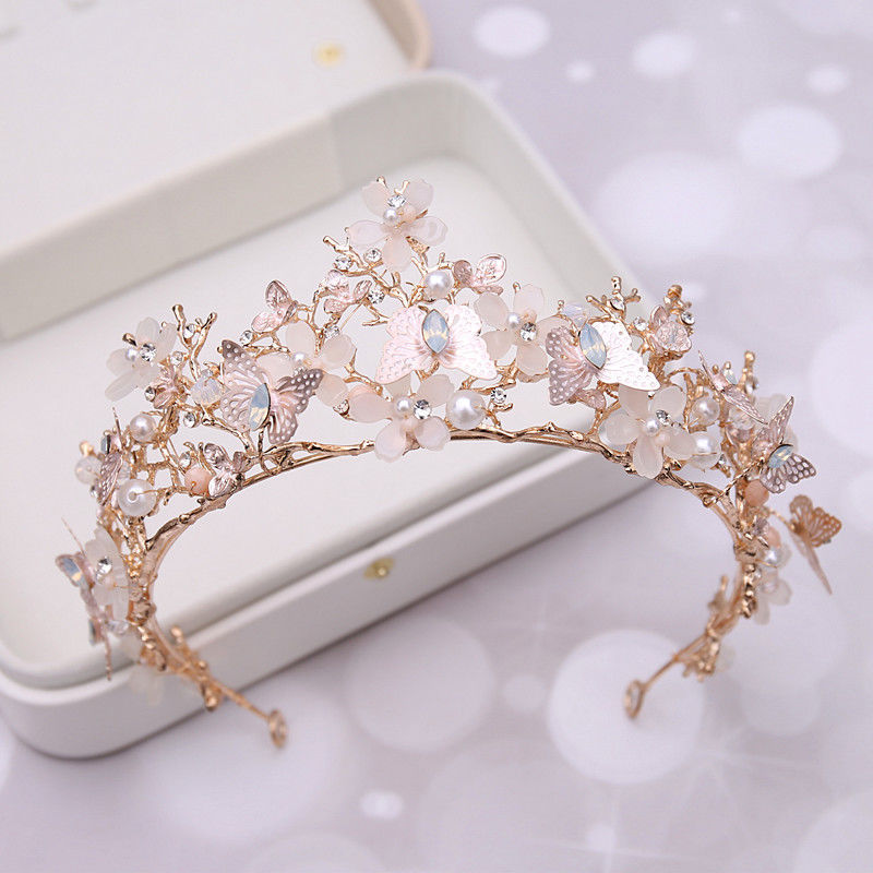 Women's Fashion Simple Wedding Crown Wedding Dress Hair Accessories Set