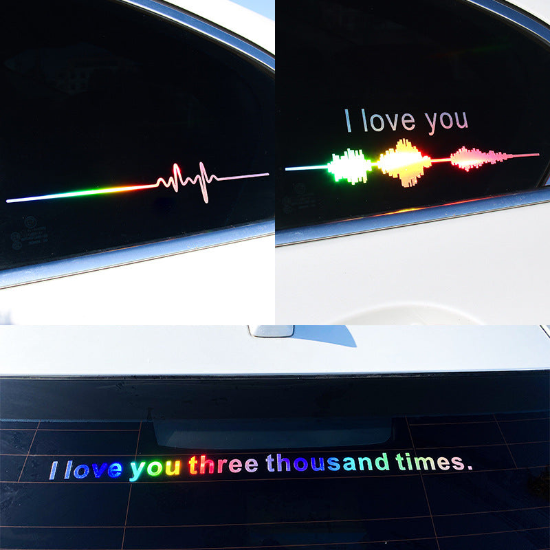 Car Electrocardiogram Creative Sound Wave Chart Car Sticker