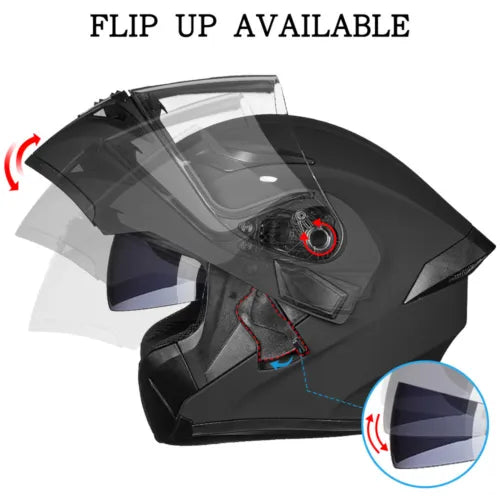 59
ILM Modular Full Face Motorcycle Helmet LED Adults Snowmobile Helmet DOT 902L